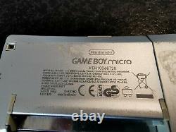 Nintendo Game Boy Micro D'argent De Poche Avec Système Super Mario World Advance 2