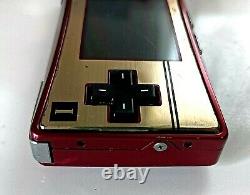 Nintendo Game Boy Micro Famicom Console 20ème Couleur Anniversaire Or / Rouge Testé