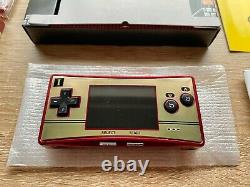 Nintendo Game Boy Micro Famicom Console Avec Happy! Mario 20ème Jeux & Hori Pouch