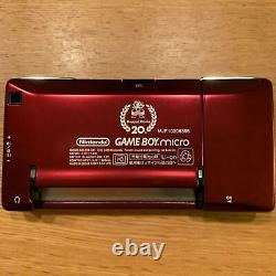 Nintendo Game Boy Micro Famicom Couleur 20th Anniversary Edition Excellente