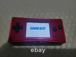 Nintendo Game Boy Micro Pink Handheld System Testé Et Fonctionne