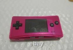 Nintendo Game Boy Micro Pink Handheld System Testé Et Fonctionne