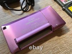 Nintendo Game Boy Micro Purple Console Oxy-001 Avec Gba Super Mario Advance Games