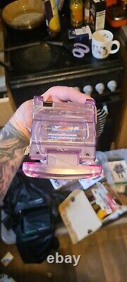 Nintendo GameBoy Color Atomic Clear Purple BOÎTIER Avec Jeux, Accessoires & Étui