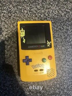 Nintendo GameBoy Color Édition Spéciale Pokémon Pikachu Pichu Fonctionnant