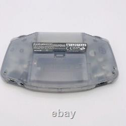 Nintendo Gameboy Advance. Écran couleur large 32 bits. Glacier Clear. Boîte.