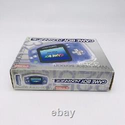 Nintendo Gameboy Advance. Écran couleur large 32 bits. Glacier Clear. Boîte.