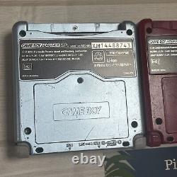 Nintendo Gameboy Advance Sp Ags-001 Gba 3 Jeu De Couleurs Avec 1 Chargeur Véritable