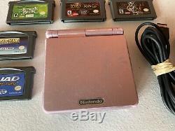 Nintendo Gameboy Advance Sp Ags-101 Double Écran Lumineux (couleur Rose)