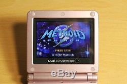 Nintendo Gameboy Advance Sp Pink- Ags-101- Gameboy Couleur Indigo- Cgb-001- 24jeu