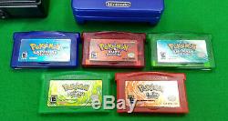 Nintendo Gameboy Color Advance Sp Avec Pokemon Leafgreen, Firered, Emerald, Ruby, S