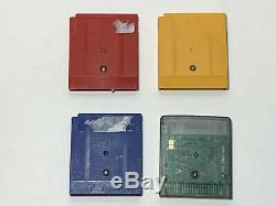 Nintendo Gameboy Color Atomic Effacer Bundle / W Authentique Pokemon Jaune Rouge Bleu