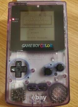 Nintendo Gameboy Color Bundle Teal Et Purple Avec 10 Jeux Et Boîtes De Rangement