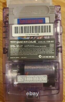 Nintendo Gameboy Color Bundle Teal Et Purple Avec 10 Jeux Et Boîtes De Rangement