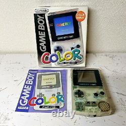 Nintendo Gameboy Color Console Gbc Clear Box Manuel Japon Testé Game Boy F/s