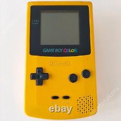 Nintendo Gameboy Color Console Jaune Japon Testé Avec Des Jeux De Pokemon 6 Titres