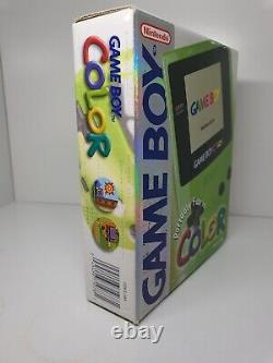 Nintendo Gameboy Color Console Kiwi Lime Boxed Cib Pal