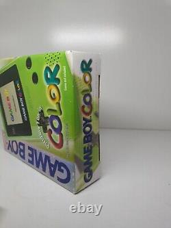 Nintendo Gameboy Color Console Kiwi Lime Boxed Cib Pal