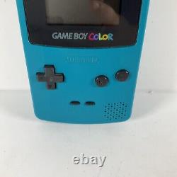 Nintendo Gameboy Color Couleur Bleu Sarcelle testé fonctionnel + 2 jeux