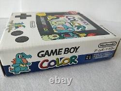 Nintendo Gameboy Color Édition Limitée Pokémon Center, ensemble console argentée - e0819