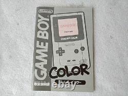 Nintendo Gameboy Color Édition Limitée Pokémon Center, ensemble console argentée - e0819