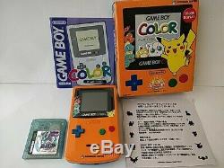 Nintendo Gameboy Color Edition Limitée Pokemon Console Couleur Orange, Boxed-b1120