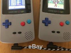 Nintendo Gameboy Color Gbc Couleur Gris Rétro-éclairage Microusb Lentille En Verre Bennvenn Fs