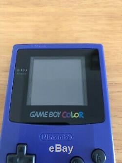 Nintendo Gameboy Color Gbc Couleur Raisin Contre-jour Console Écran En Verre Microusb