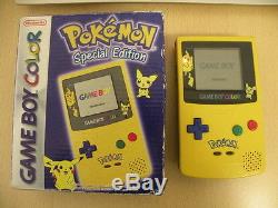 Nintendo Gameboy Color Handheld Console Pokemon Édition Spéciale Rare Gb0164