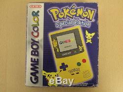 Nintendo Gameboy Color Handheld Console Pokemon Édition Spéciale Rare Gb0164