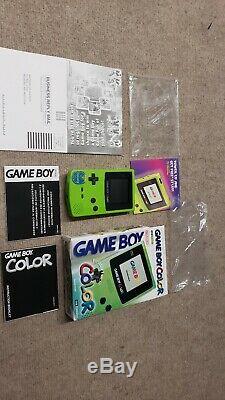 Nintendo Gameboy Color Kiwi Vert Complet En Boîte
