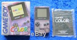 Nintendo Gameboy Color Konsole Dans Violett / Lila Transparent, Ovp + Anl