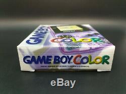 Nintendo Gameboy Color Lila Transparent Top Neuwertig Dans Övp Box # 517 Verpackung