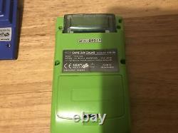 Nintendo Gameboy Color Lime Green Bundle 6 X Jeux, Boîtier Et Console Cgb-001