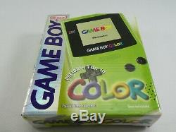Nintendo Gameboy Color Lime Retro Vintage Véritable Monnaie Boxed