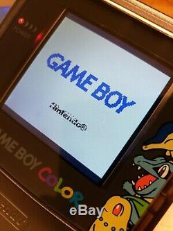 Nintendo Gameboy Color Lumière Gbc Cgb-001 Modded Avec Écran LCD Rétro-éclairé Et Plus