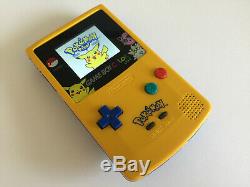 Nintendo Gameboy Color Lumière Pokemon Mcwill Rétro-éclairage Et Personnalisé En Verre Écran