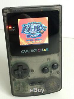 Nintendo Gameboy Color Lumière Rétro-éclairage Et Verre Personnalisé Écran Noir Toutes Les Versions