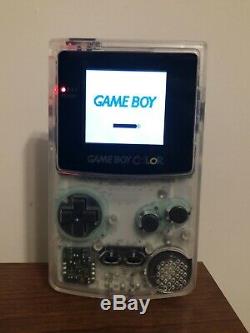 Nintendo Gameboy Color Mod Backlit Blanc Clair Gbc Lentille En Verre