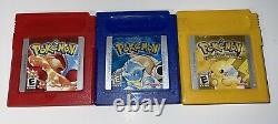 Nintendo Gameboy Color Pikachu Edition Pokémon Collection Bundle Avec 8 Jeux Gbc