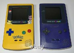 Nintendo Gameboy Color Pikachu Edition Pokémon Collection Bundle Avec 8 Jeux Gbc