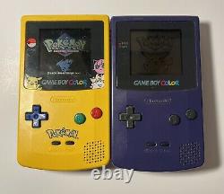 Nintendo Gameboy Color Pikachu Edition Pokémon Collection Bundle Avec 8 Jeux Gbc