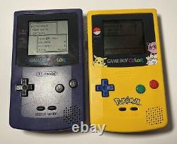 Nintendo Gameboy Color Pikachu Edition Pokémon Collection Bundle Avec 8 Jeux Gbc