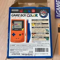Nintendo Gameboy Color Pokemon Edition Limitée Console Couleur Orange Avec Boîte