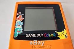 Nintendo Gameboy Color Pokemon Edition Limitée Console Couleur Orange, Boxed -a83
