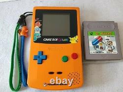 Nintendo Gameboy Color Pokemon Edition Limitée Console Couleur Orange, Game-d0525