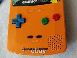 Nintendo Gameboy Color Pokemon Edition Limitée Console Couleur Orange, Game-d0525