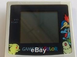 Nintendo Gameboy Color Pokemon Édition Limitée Console En Argent, Manuel, En Boîte-i1