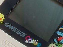 Nintendo Gameboy Color Pokemon Édition Limitée Console En Argent, Manuel, En Boîte-i1