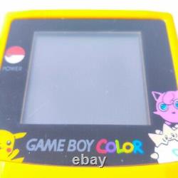 Nintendo Gameboy Color Pokémon Édition Limitée Console Jaune Set